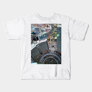 Aerial View of Central Milan Piazza Gae Aulenti Kids T-Shirt